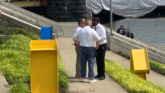 Protestor questions Nutting's involvement in Black community taken at PNC Park (Pirates)